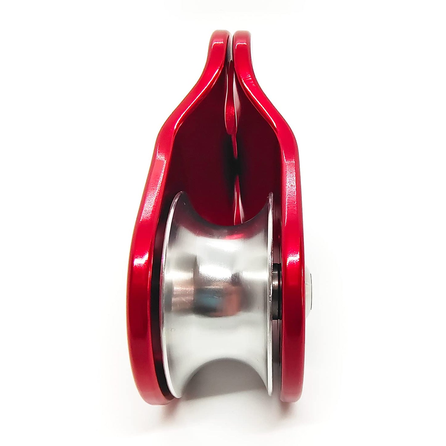 EMMRAGNO 30KN Climbing Single Pulley Climbing Three Hole Hitch Pulley Climbing Bearing Pulley, Hauling Pulley for Rock Climbing, Rappelling, Zipline Sports etc.