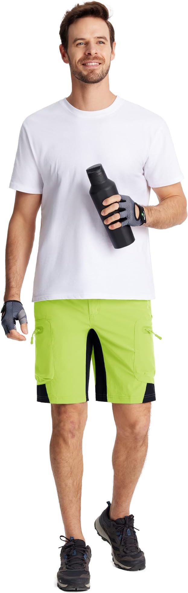 CRYSULLY Men's Hiking Cargo Shorts Outdoor Summer Lightweight Quick Dry Casual Shorts with 5 Pocket