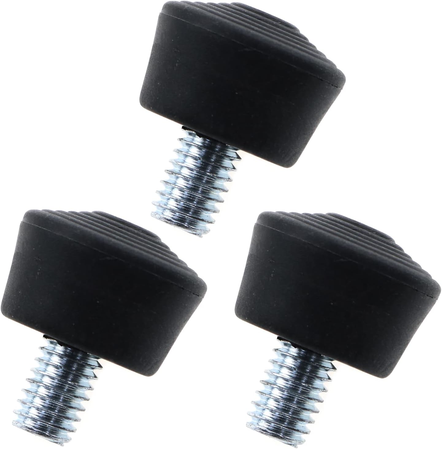 LUORNG 3pcs 3/8" Antislip Rubber Tripod Feet Spike Photography Accessories, Black