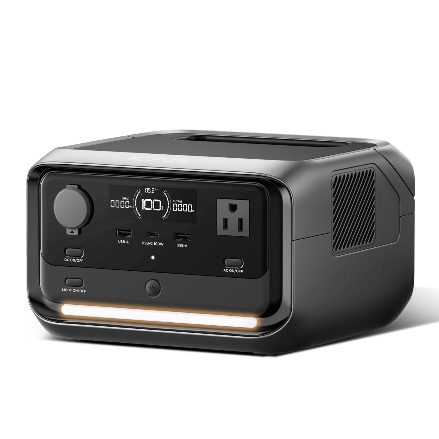 EF ECOFLOW Portable Power Station RIVER 3 Plus, 286Wh/12800mAh LiFePO4 Battery, 3 Up to 1200W AC Outlets, <10 MS UPS, Expandable to 858Wh, <30 dB Quiet, 1Hr Fast Charging Generator for Outdoor Camping