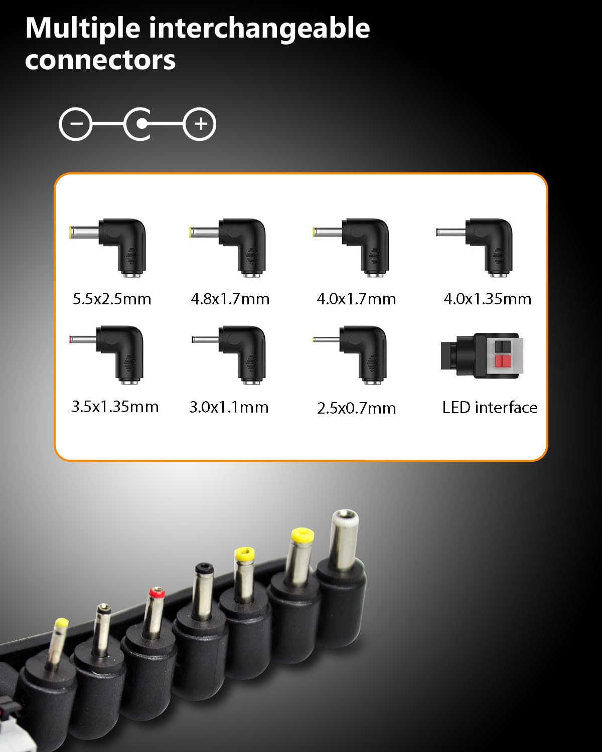 FOYU 12V 2A 24W 8 Cleaner/SPS100 8 Universal AC/DC Adapter Switching Power Supply with Size Plug Tips, Replacement Wall
