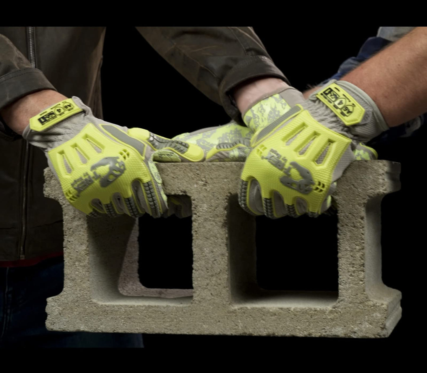 MAGID TRX746 Windstorm Series Impact Gloves | ANSI A6 Cut Resistant Hi-Viz Safety Work Gloves with Cool Mesh Venting, Grey/Yellow/Camo, Size 9/L (12 Pairs)