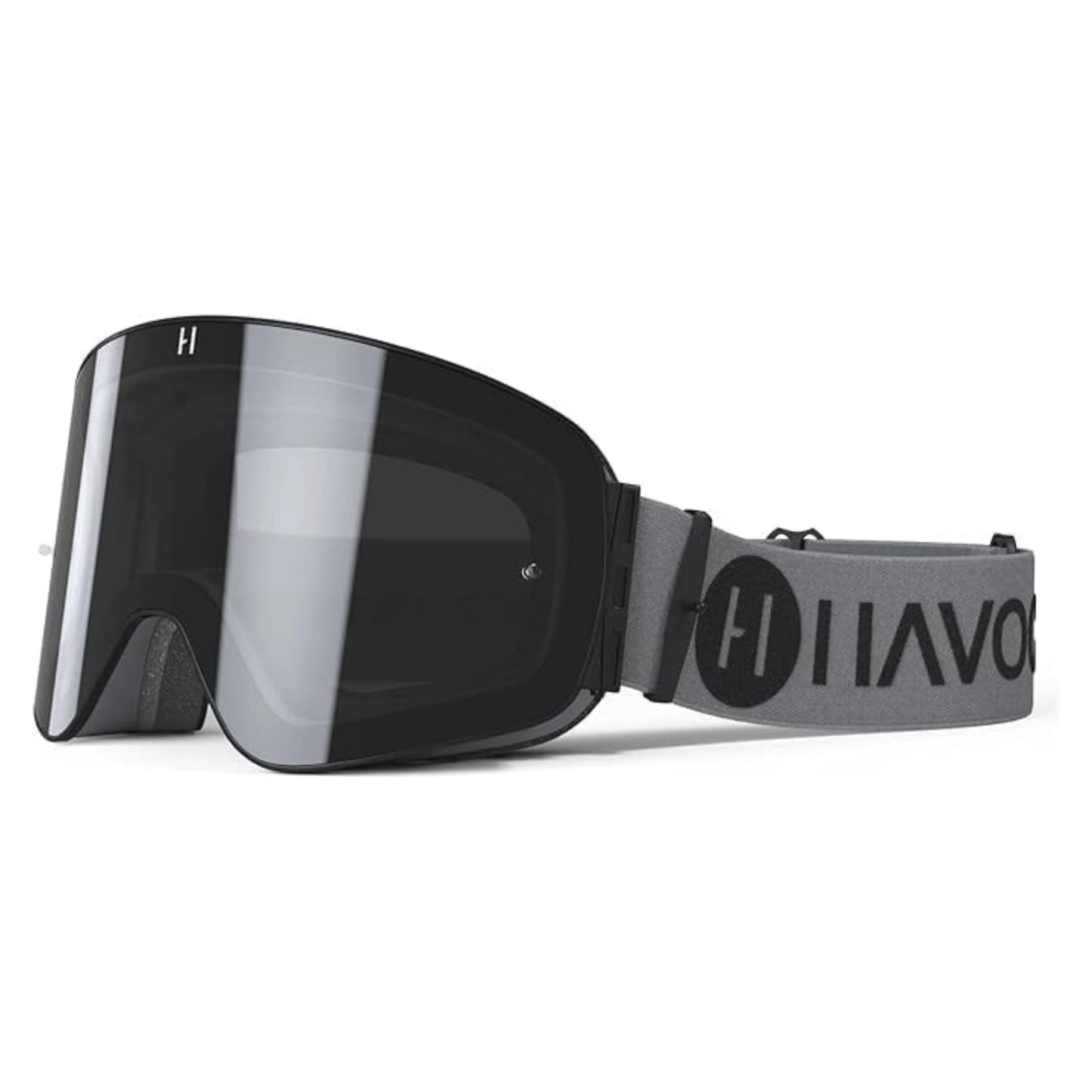 Havoc Racing Magnetic Frameless Goggles - For Motocross, Dirt Biking, Snowboarding, ATV, & UTV - Hammerhead Goggles, Clear Lens, & Hard Case Bundle