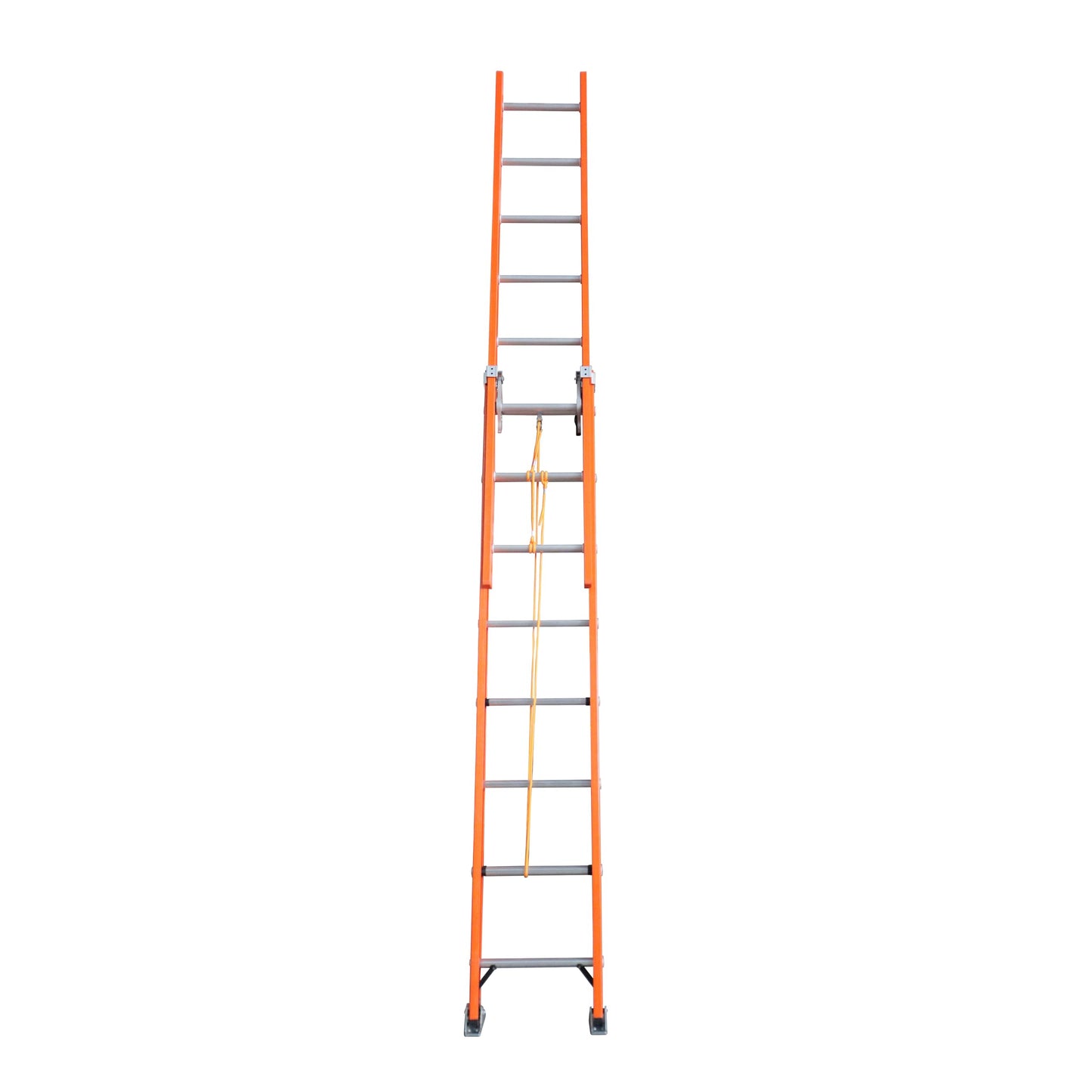 Simpli-Magic 24' Fiberglass Extension Ladder, 24-Foot, Strong Load Capacity, Orange
