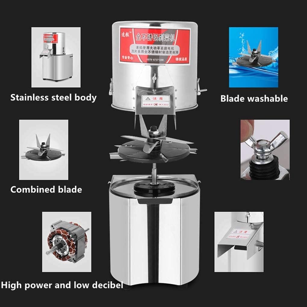 110V 600W Commercial Food Processor Machine, High Power Electric Vegetable Meat Chopper Grinder Stainless Steel Adjustable Thickness Food Slicer - 110volt 120kg/h, Granular Type