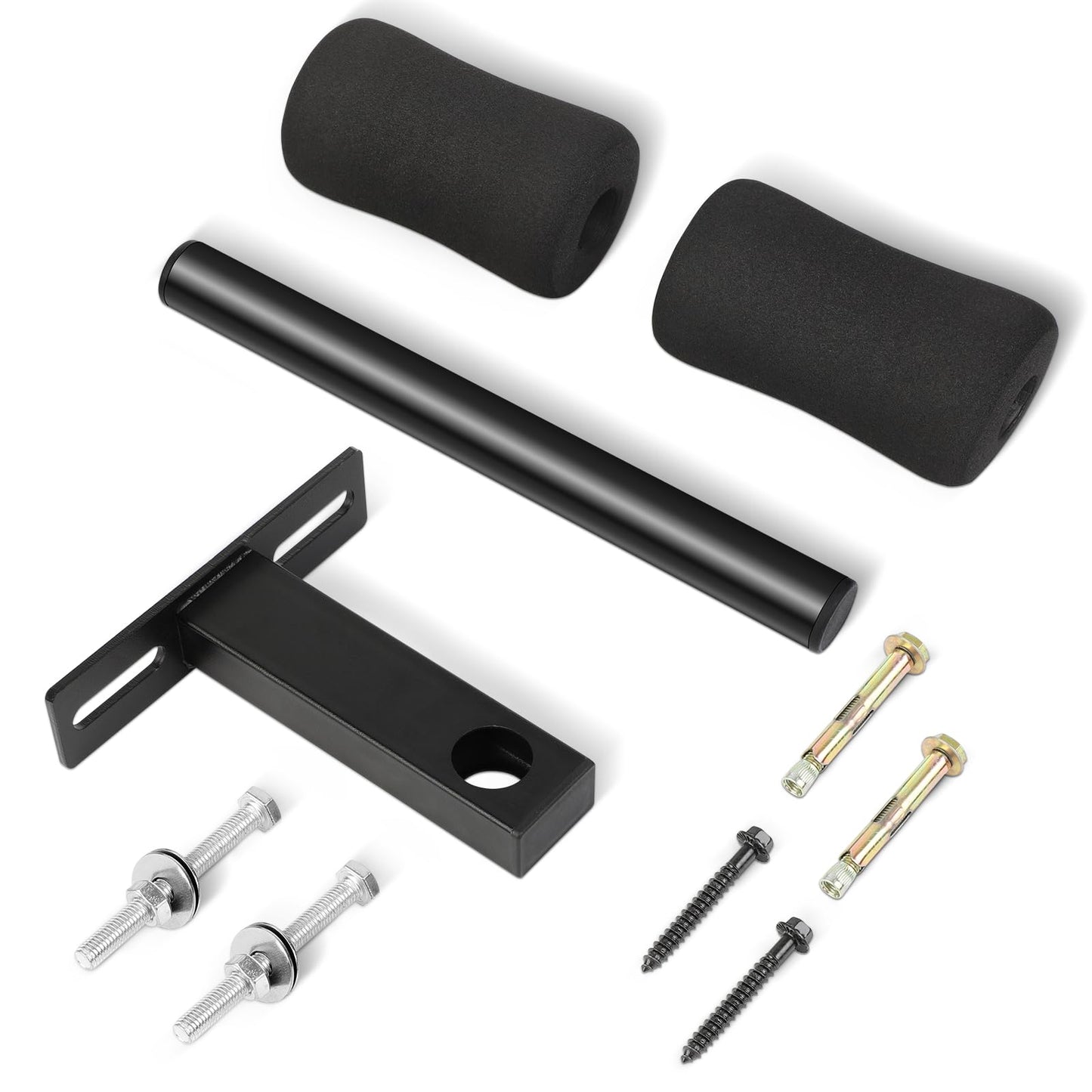 Nordic Hamstring Curl Squat Rack Attachment, Sit Up Assistant Device Abdominal Core Workout, Bulgarian Split Squats, for Power Rack Power Cage