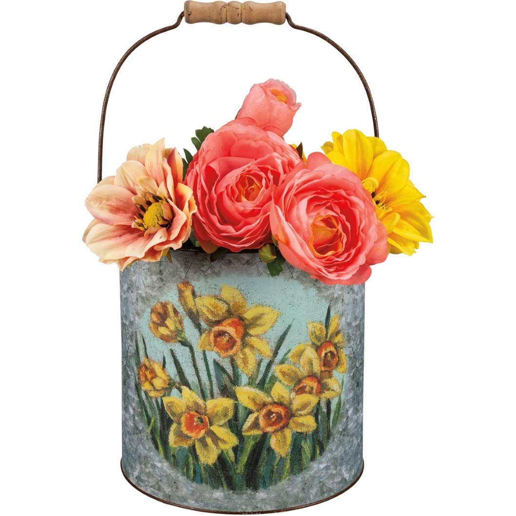 Primitives by Kathy Decorative Bucket Set, Multicolor 7.25" x 7.25", 6" x 6.25", 5" x 4.75"