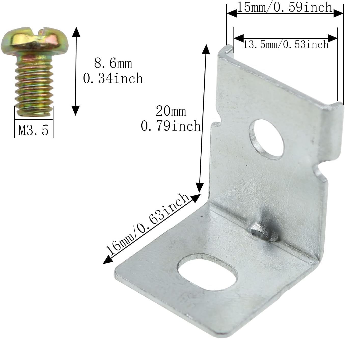 MEETOOT 8pcs MHS012 Power Supply Fixing Bracket Power Installation Accessories Switching Power Supply Mounting Brackets