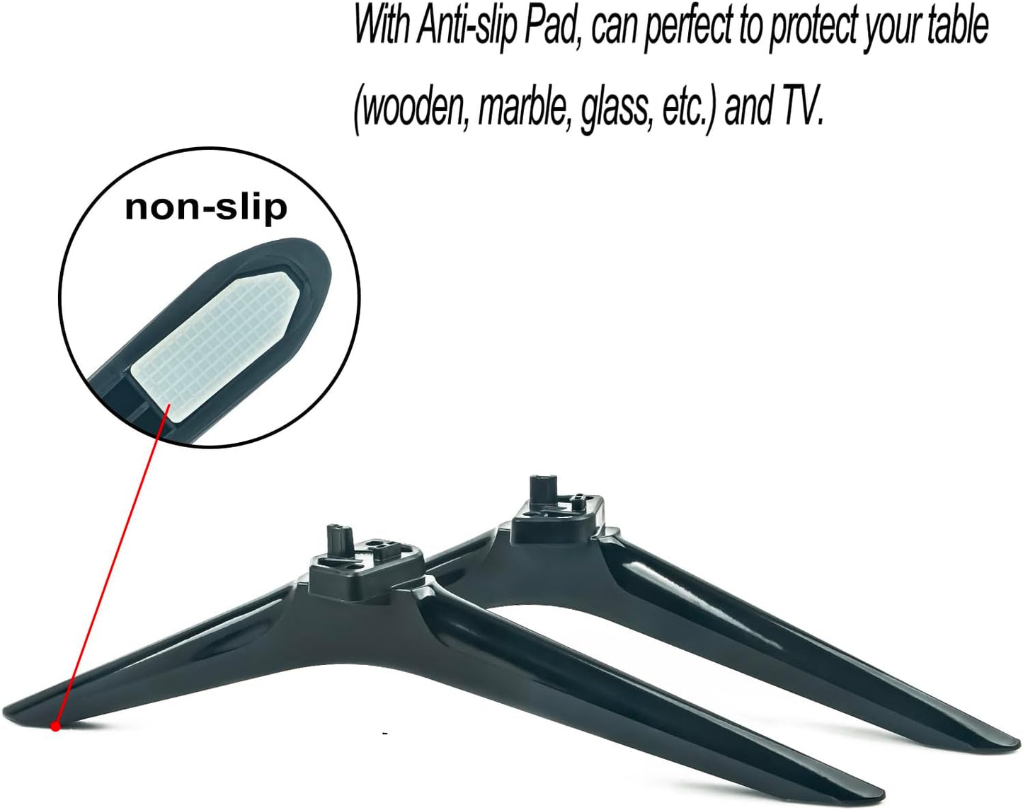 Beyution 58R6E3 TV Stand Legs fit for Hisense TV - Replacement Legs with Screws and Anti-Slip Pad