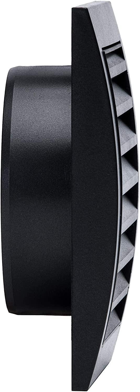 Vent Systems 4” Inch Antracite Plastic Exterior Vent Hood Cap - 10 Pack - Heavy-Duty Louvered Cover with Protective Mesh Screen - HVAC Exhaust Grille for Home, Garage, Outdoor Wall Applications