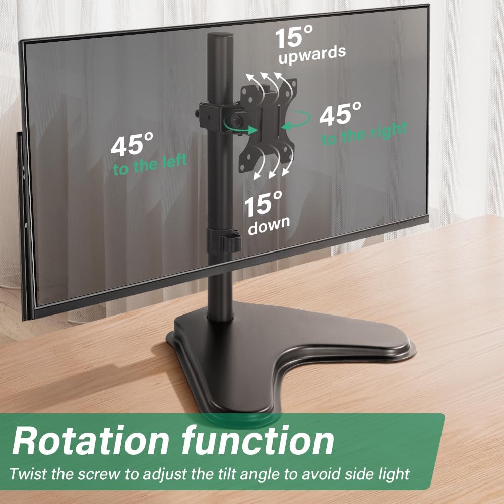 FURWOO 13'' 32'' Screen,75x75mm,100x100mm Adjustable Tvstand Single Computer Monitor Riser