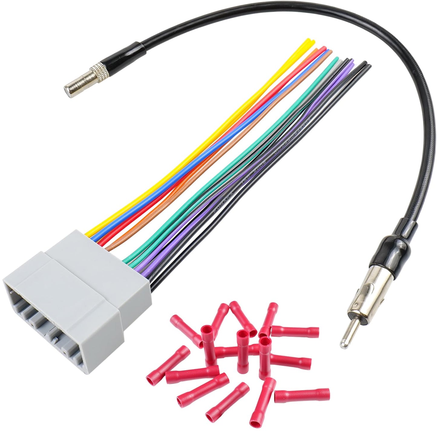 22Pin Commander Radio Wiring Harness Antenna Adapter Kit Compatible with Dodge Ram Caravan Charger Viper, Stereo Wire