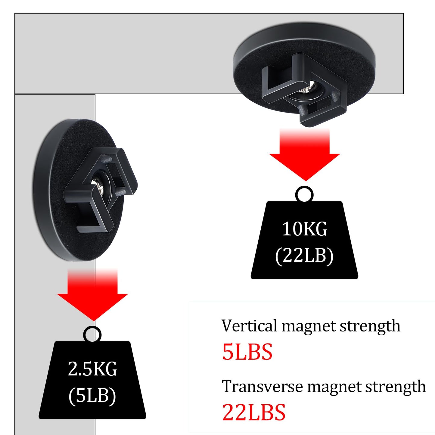 Yookeer Magnetic Zip Tie Mount Base Black Magnetic Cable Clips Wire Holder Multipurpose Cable Ties Management Base Electrical Supplies for Wire