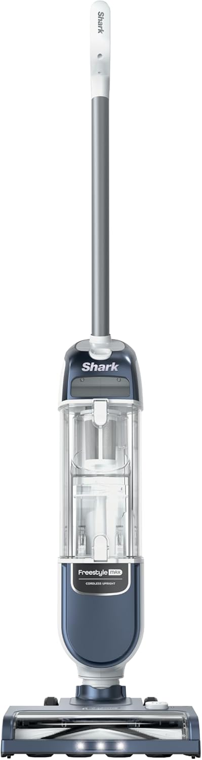 Shark Freestyle Max Cordless Vacuum - Lightweight Multi-Surface Cleaner with Large Dust Cup & LED Headlights | Nordic Blue, SV2002
