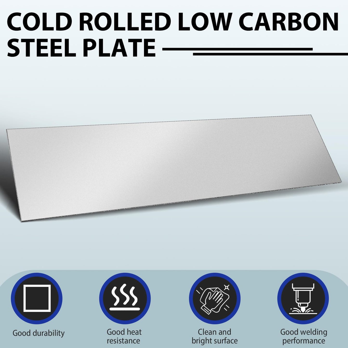 Yaocom 12 x 48 Inch 16 Gauge Mild Steel Sheet Metal Plate, Square Weldable Carbon Cold Rolled Panels for Industrial DIY Welding, Craft Use Accessories, Easy Formability Smooth Surface