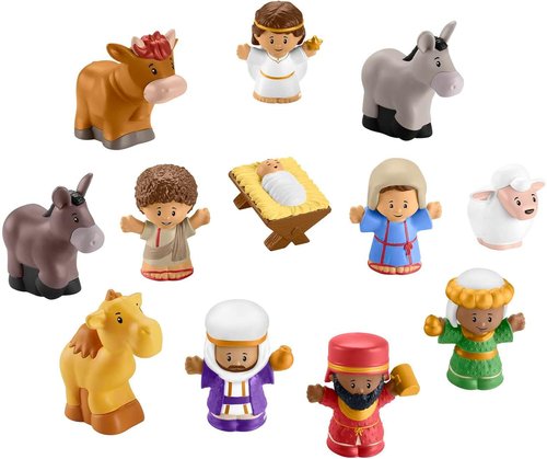 Fisher-Price Little People Nativity Set - Musical & Light-Up Christmas Toy for Kids Ages 1+ | 18 Pieces