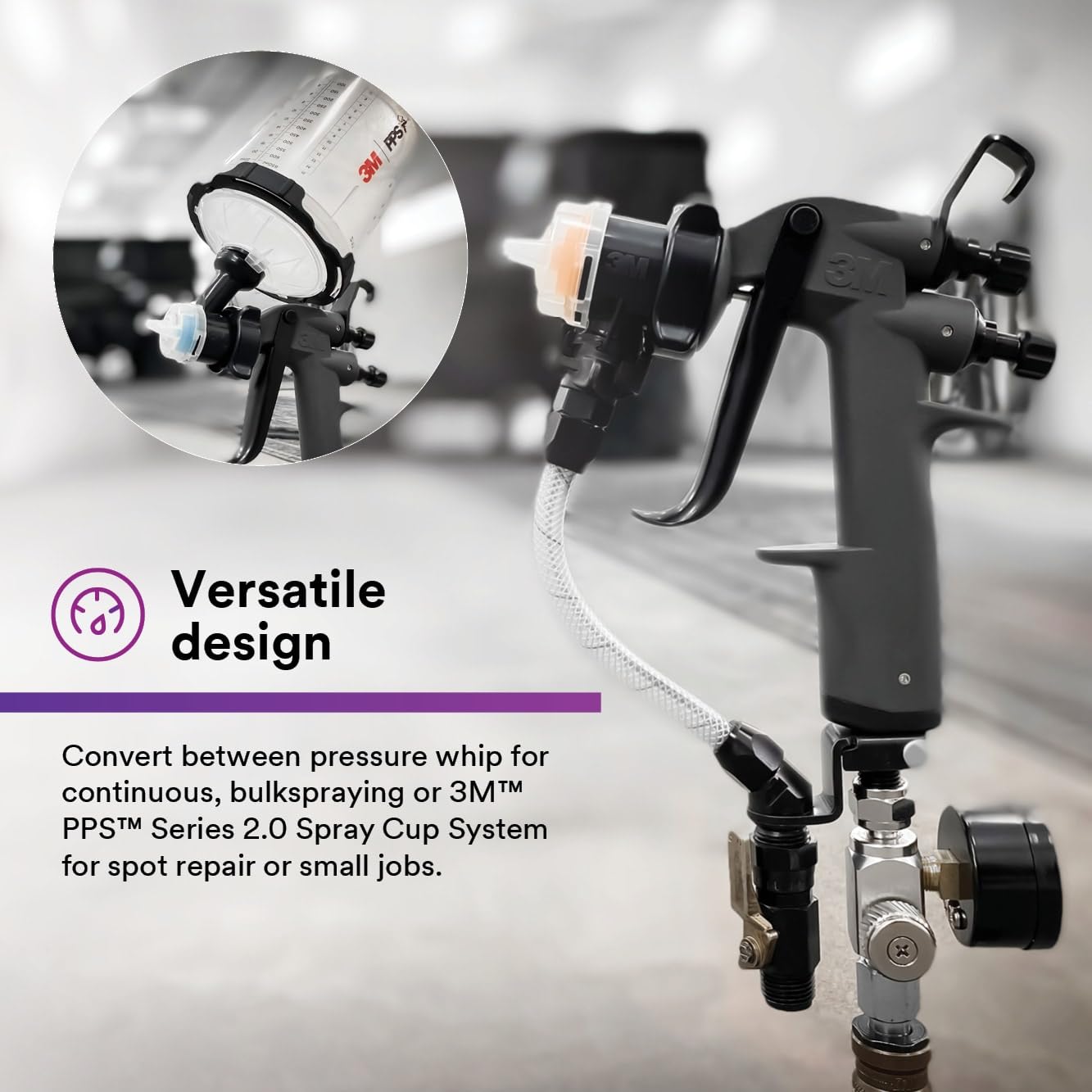 3M Performance Industrial Spray Gun Starter Kit, 26878 + 3M Performance Gravity HVLP Atomizing Head Variety Kit, 26730, Sizes 1.2, 1.3, 1.4, 1.6, 1.8, 2.0, 6 Pack