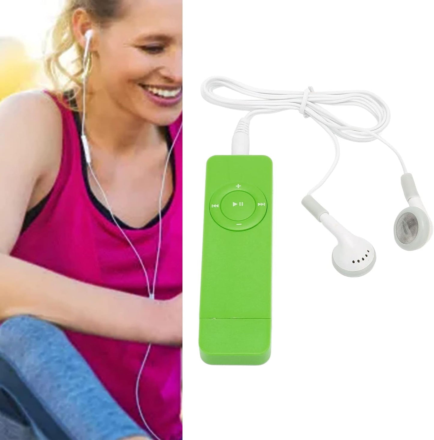 DAUZ MP3 (#4) Player, Slim Shape Small Music Player Long Battery Life for Travel for Students for Running