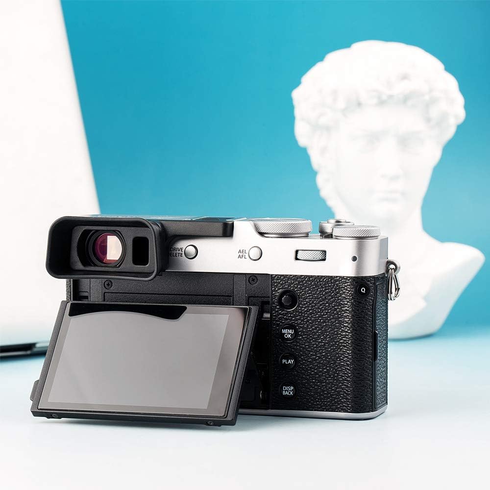X100VI X100V Soft Silicon Camera Viewfinder Eyecup Eyepiece Eyeshade for Fujifilm Fuji & Eye Cup Protector (Hot Shoe