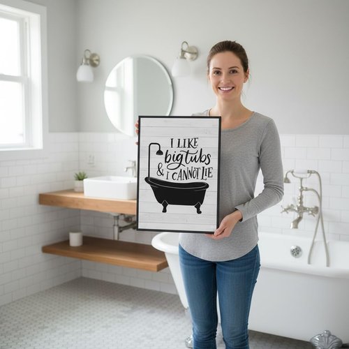 3Pcs Minimalist Bathroom Wall Art - Funny Quotes Prints for Toilet & Bathtub | Unframed 12x16in