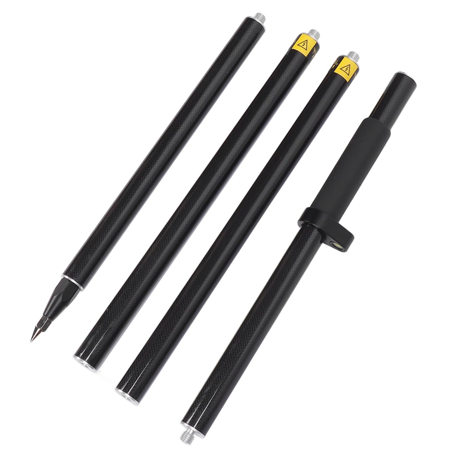 Land Surveying Equipment 4 Section Survey Pole 2 Meter 4 Section Survey Pole RTK Carbon Fibre Surveying Prism Pole with Level Bubble 0mm Constant