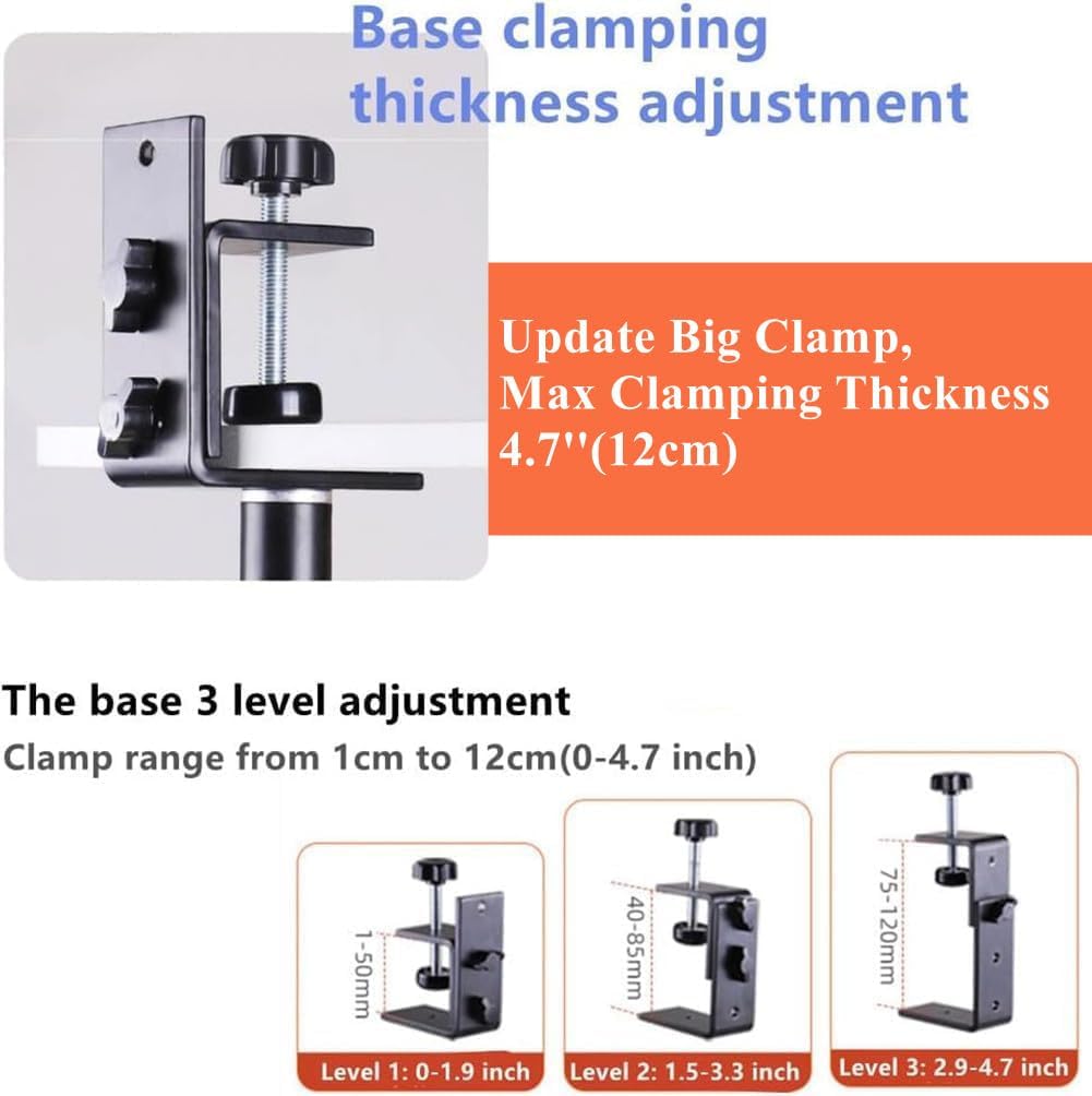 AiFeelife Adjustable Long Arm Projector Ceiling Mount Stand, Universal Desktop Overhead Camera Mount, Metal Projector