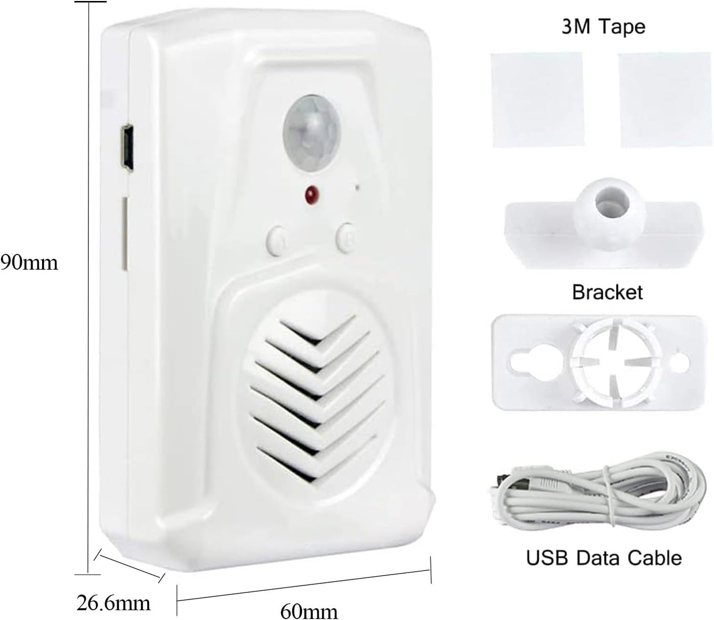 XYszpcgs MP3 Replaceable Voice PIR Infrared Motion Sensor Activated Audio Files to Play Speech for Welcome