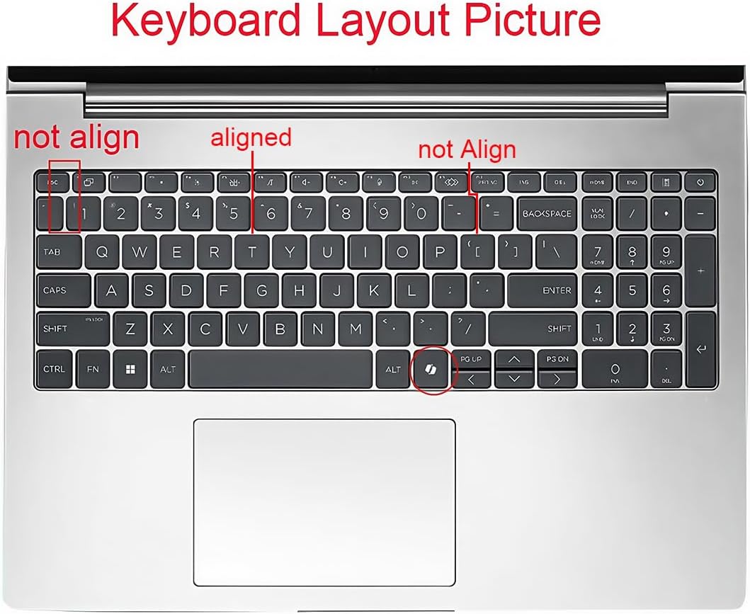 Yuomik 2024 460 465 G11 16 inch G11 16" 450 455 G10 G10 15.6") Silicone Keyboard Skin Cover Compatible for HP ProBook