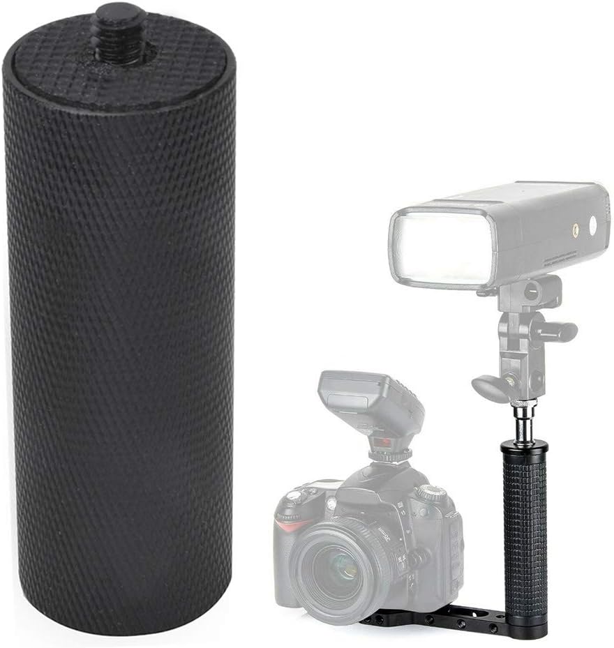ciciglow 1/4 Inch Camera Hand Grip, Aluminium Alloy Flash Light Hand Grip Camera Stabilizer with Screw for Fill Light