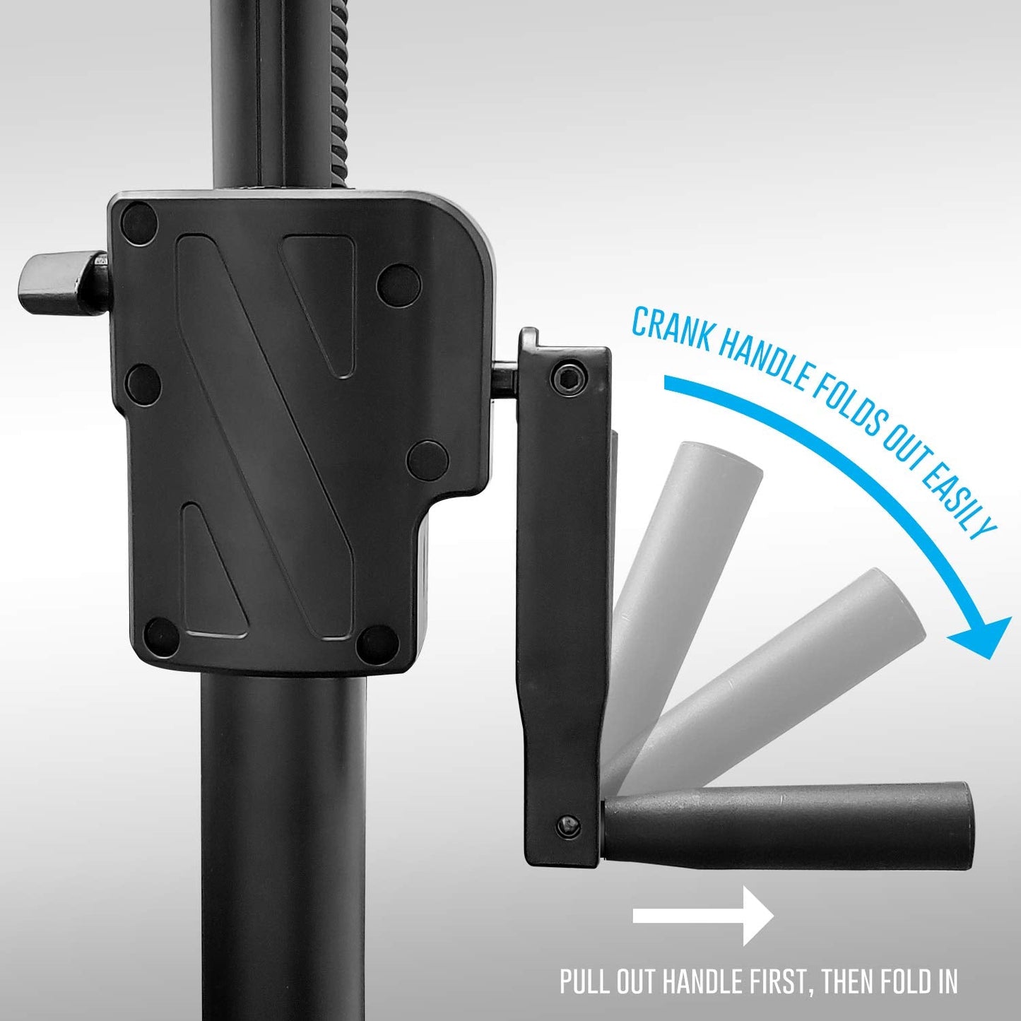 AxcessAbles Heavy-Duty DJ Stands with Carry Bag | 175LB Load Capacity | Crank Up Light & Speaker Stands | Stage Lighting Tripods (2 Pack)