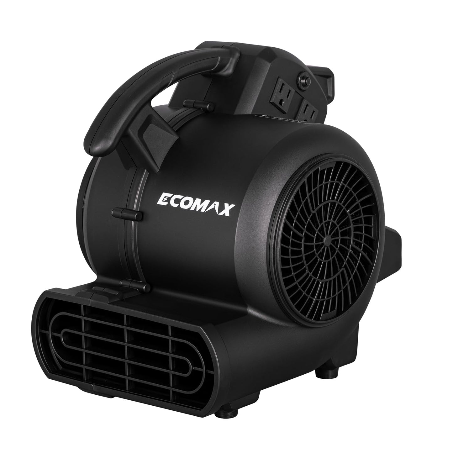 ECOMAX Air Mover, 950 CFM, Floor Fan, Carpet Dryer, Blower Fan, 3-Speed Mode, 3 Blowing Angles, Daisy Chain, Timing Function, for Water Damage Restoration, Flooding, Plumbing, Gym and Home, EMAM1090A