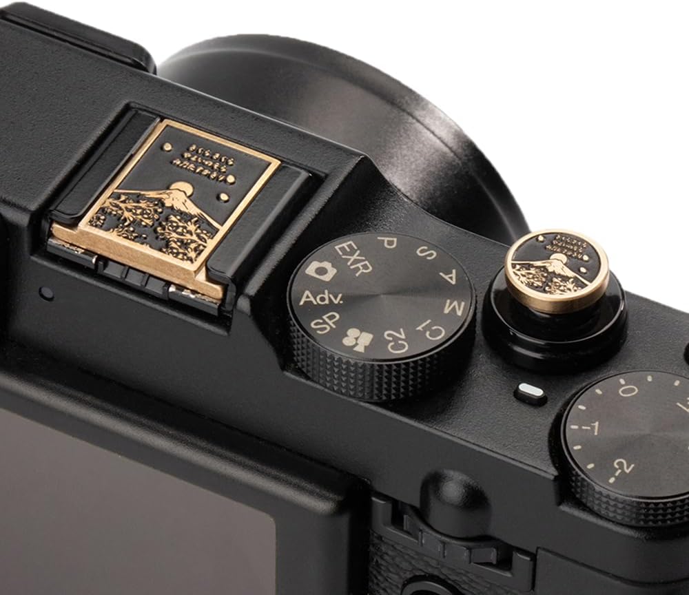 Set xpro2 x100vi xt50 xt30 Alloy-Set) Falling Cherry Blossoms Camera Metal Hot Shoe Cover Shutter Button for Fujifilm