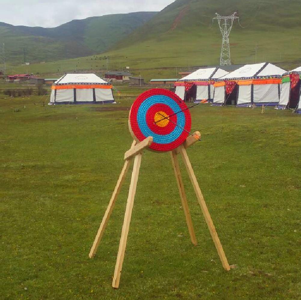 DOSTYLE Archery Targets Traditional Solid Straw Round Archery Target Shooting Bow Coloured Rope Target Face Three Layers for Shooting Practice