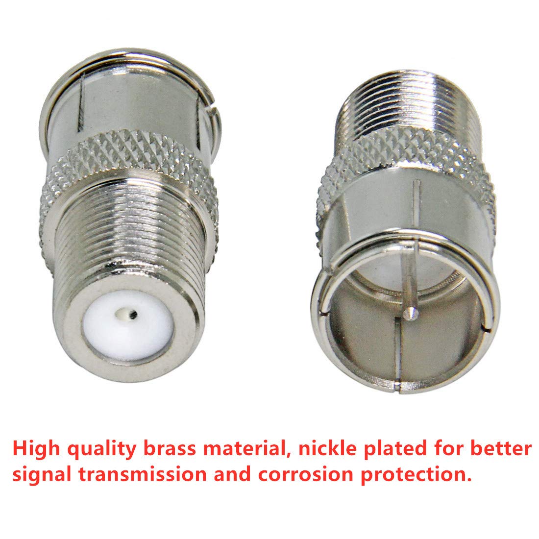 2 Pack RFAdapter Coax Quick Connect, Ullnosoo F Type Male to Female Push on Connector Adapter Plug for TV, Antenna