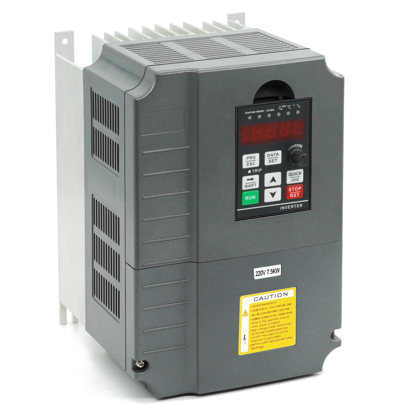 10HP 7.5KW VFD Single-Phase to 3-Phase Converter, Used on≤7.5HP(5.5kW) 34 Amps 200-230V 3-Phase Motor, Input/Output 200V-230V,Variable Frequency Drive