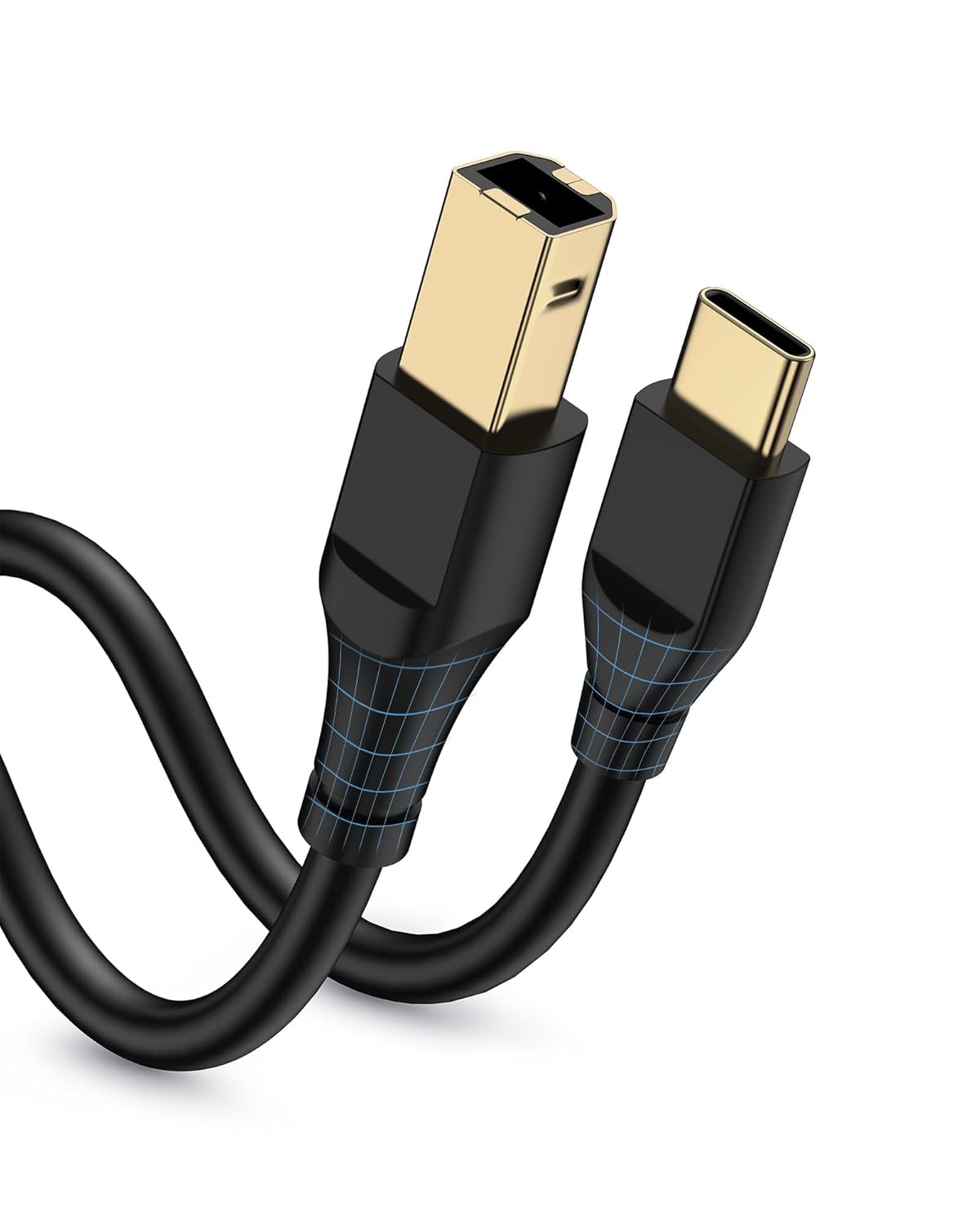 3ft, 6 Printer Cable Scanner USB C to USB B Cable for Epson, HP, Canon, Midi, Ethernet Print to Computer/Laptop/Pc-USB