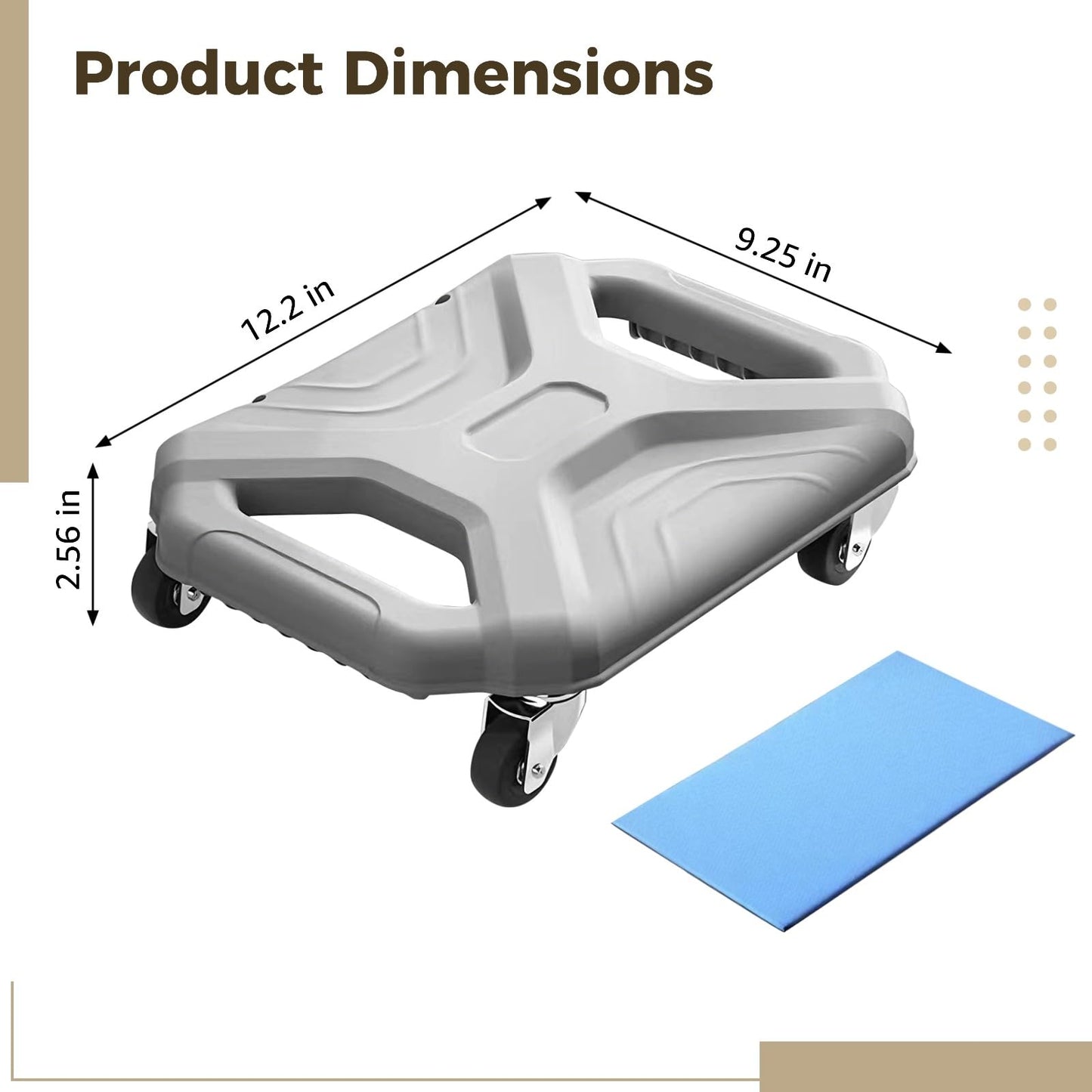 ABS Roller Wheel with Knee Pad, Ab Wheel Exercise Equipment for Home Gym, Plank Ab Roller Wheel for Core Trainer, Fitness Silent Gliding Disc for Core Workout, Gray