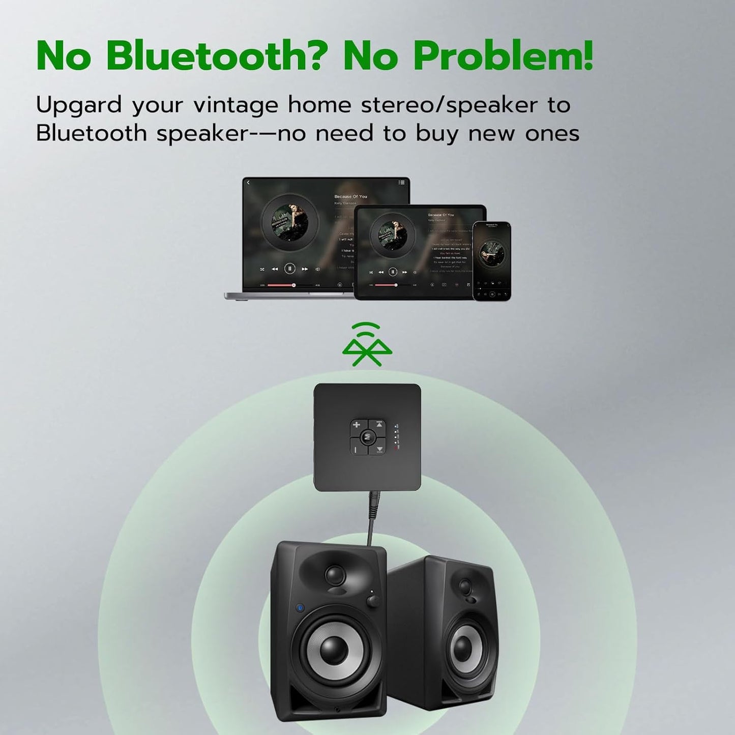 Ultrbeka V5.3 3.5mm, Bluetooth Receiver, for Home Stereo with Bluetooth Adapter for Stereo Receiver, Amplifier