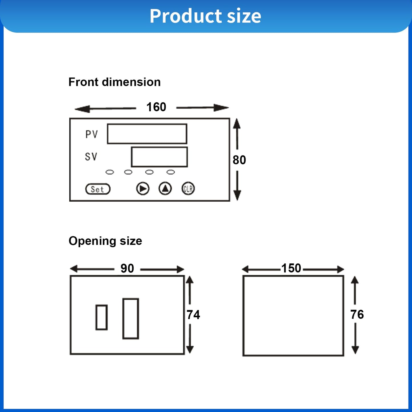 Load Cell Sensor with Indicator Display,Compression Force Weight Pressure Scale Sensor Two Sets of Relay Outputs Peak Recording (0-2T with Indicator)