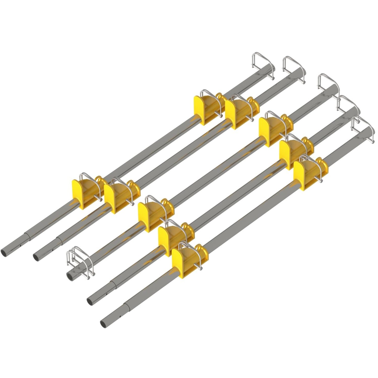VELCKING 18 Foot 500LB All-Metal Steep Assist Roof Ladder 10M Safety Rope Pitch Hopper Roofing Wedge for Roof Climbing (One Pack)
