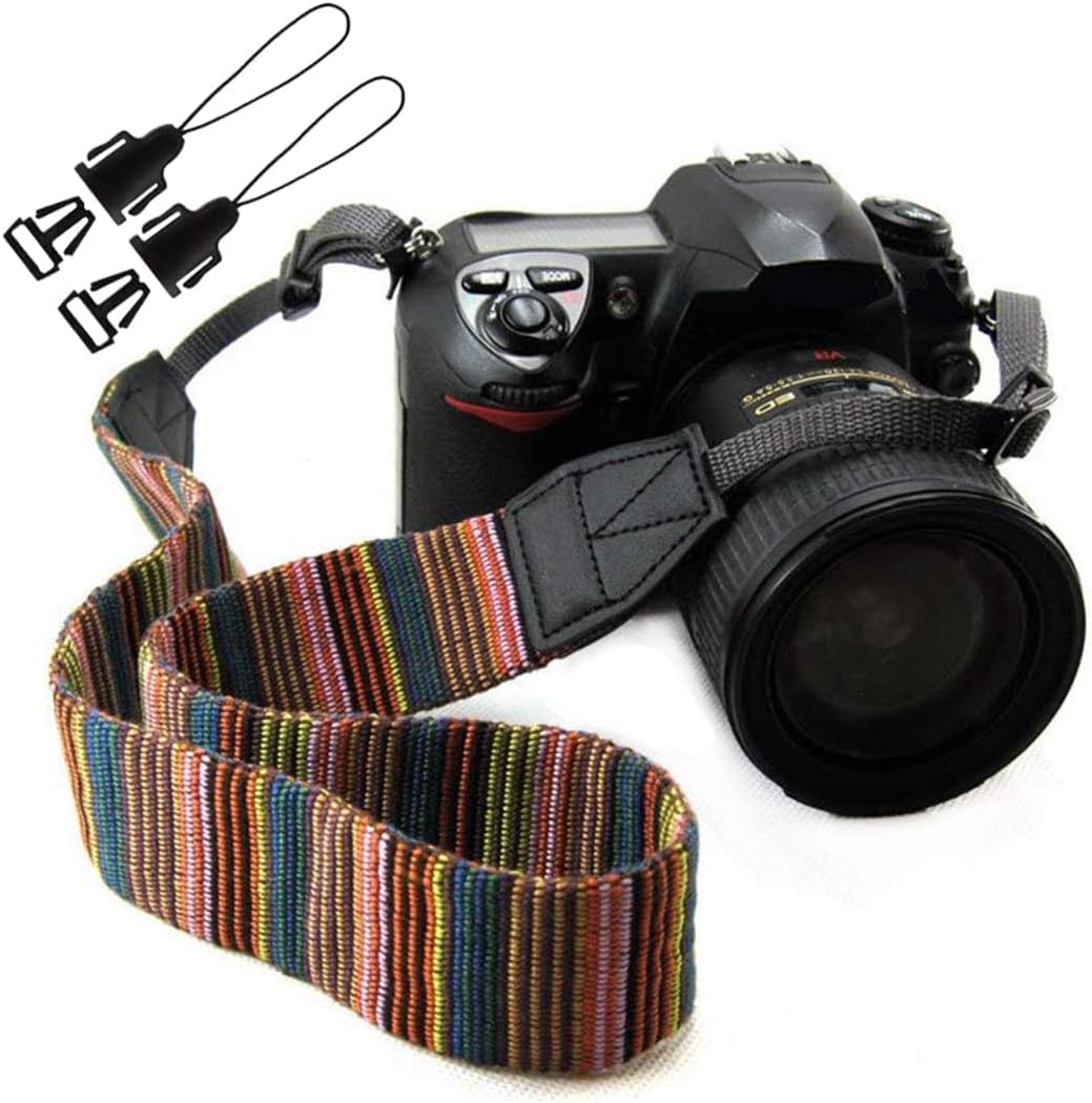 Eorefo Camera Strap Bohemia Camera Neck Strap Shoulder Belt Strap for Compact Digital Camera, Mirrorless Camera, Small