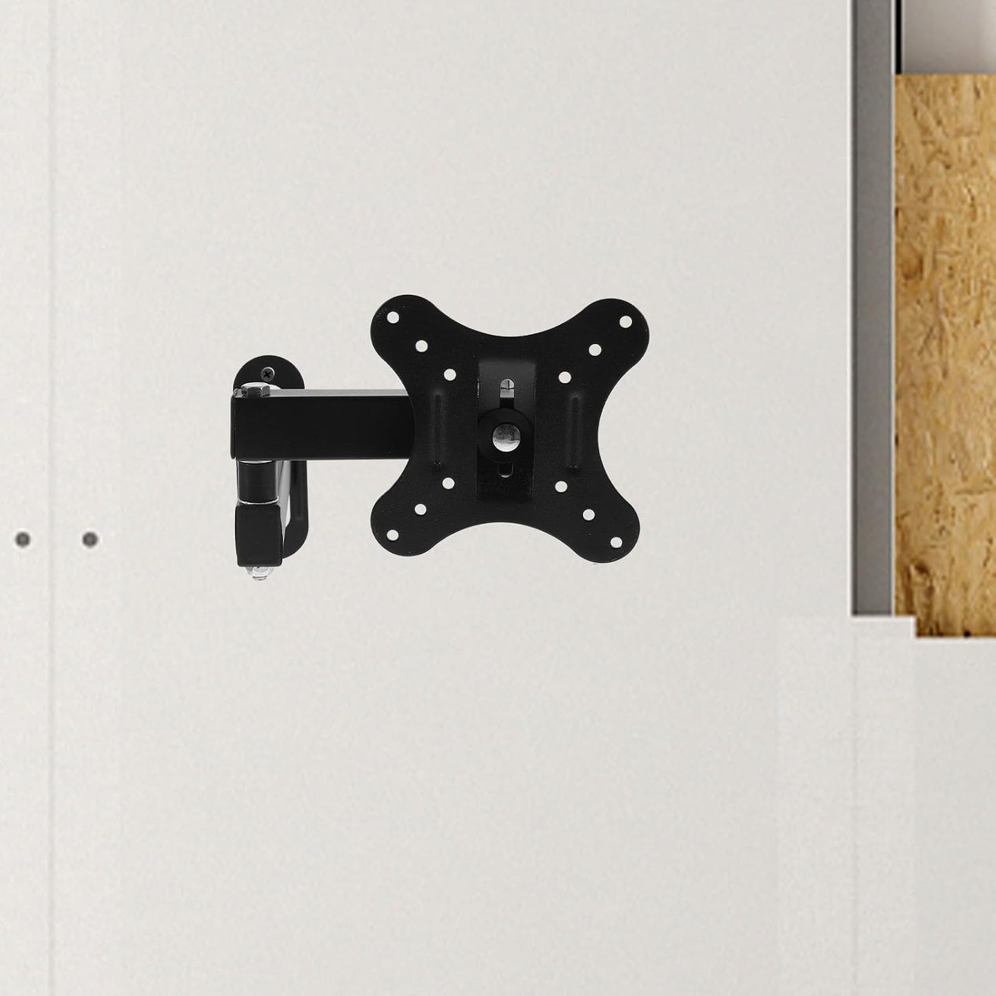 SHINEOFI Adjustable Wall Mount Tv Bracket for Monitors Retractable Screen Holder with Sturdy Construction Space-Saving