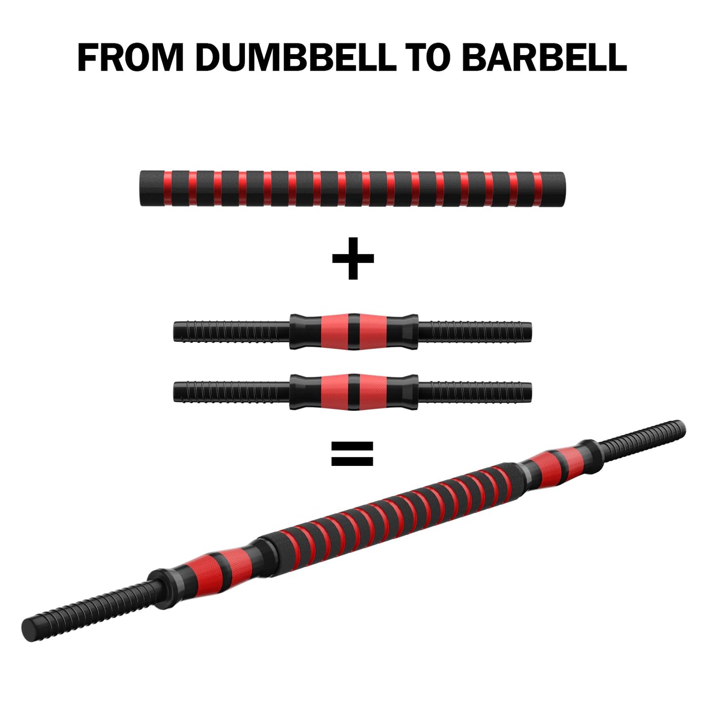 Dumbbell Handle Set, Dumbbell Bars 13.8in (35 cm), Suitable for 1 inch Wide Weight Plates, Home Gym Strength Training Accessories,Dumbbells Set Suitable for 20/30 Pounds