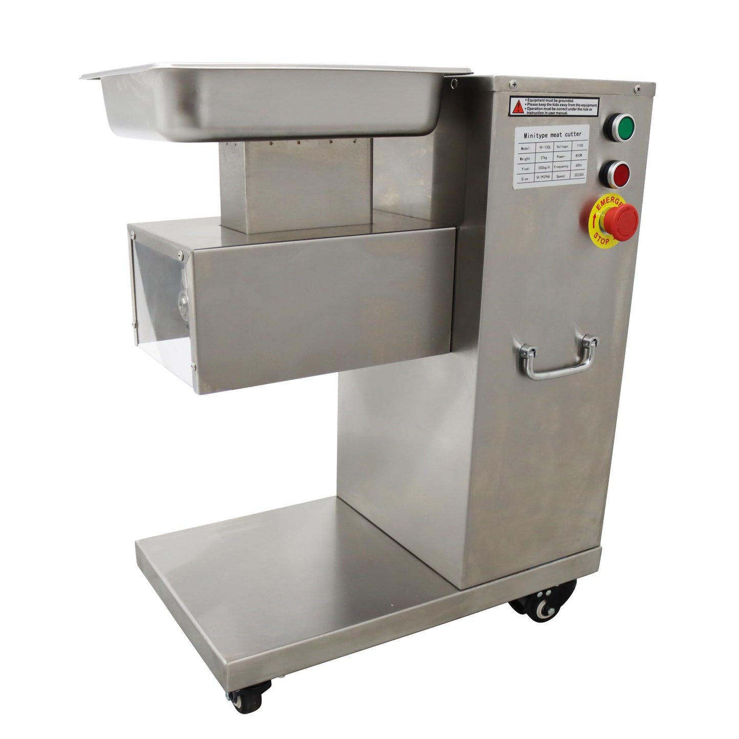 HQHAOTWU Commercial Stainless Steel Meat Slicer Body for 110V QE Meat Cutting Machine Cutter Standard Feed Port