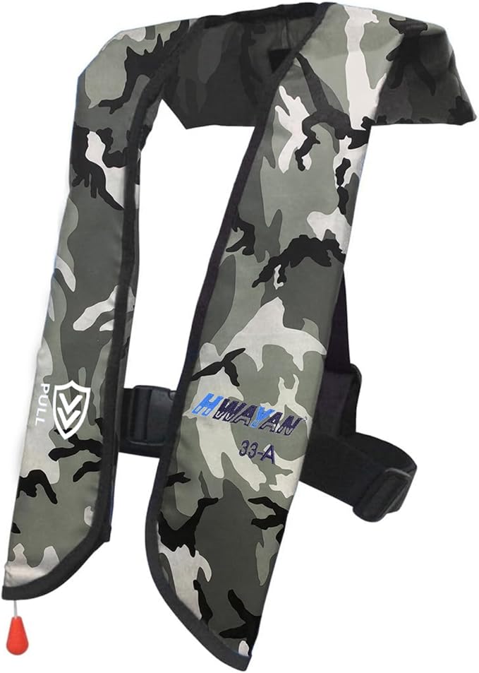 Automatic/Manual Inflatable Life Jacket| Inflatable PFD Kayak Vest Adult| Life Vest for Adults| Outdoor Water Sports| Supports up to 330 lbs|33g of Carbon Dioxide Cylinder