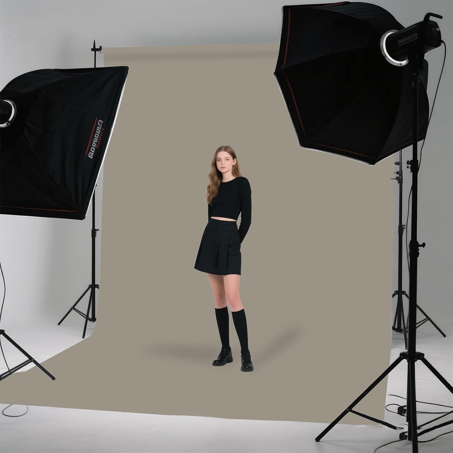 LYLYCTY 5x7FT Grey Photo Backdrop for Photoshoot Photography Background Studio Backdrop Streaming Video Shooting