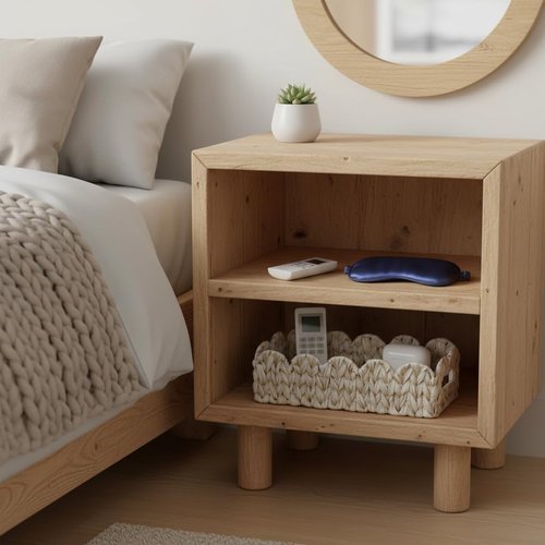 Coeusy Scalloped Toilet Paper Storage Basket - Boho Wicker Decor for Bathroom & Living Room | Stylish & Functional