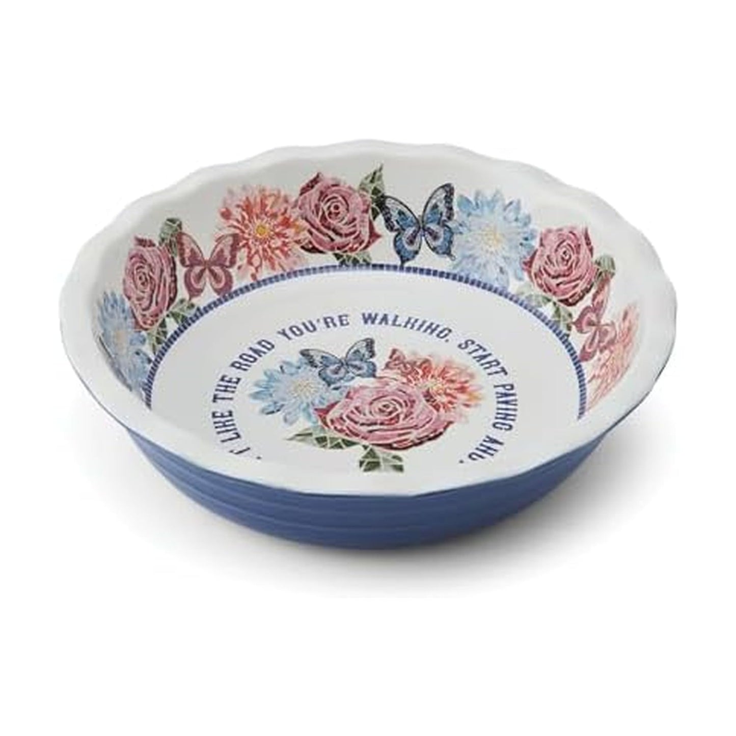 Dolly Parton Pie Dish Durable Stoneware, Even Heat Distribution, Perfect for Sweet and Savory Baking, 10.08 x 10.24 x 2.4 Inch