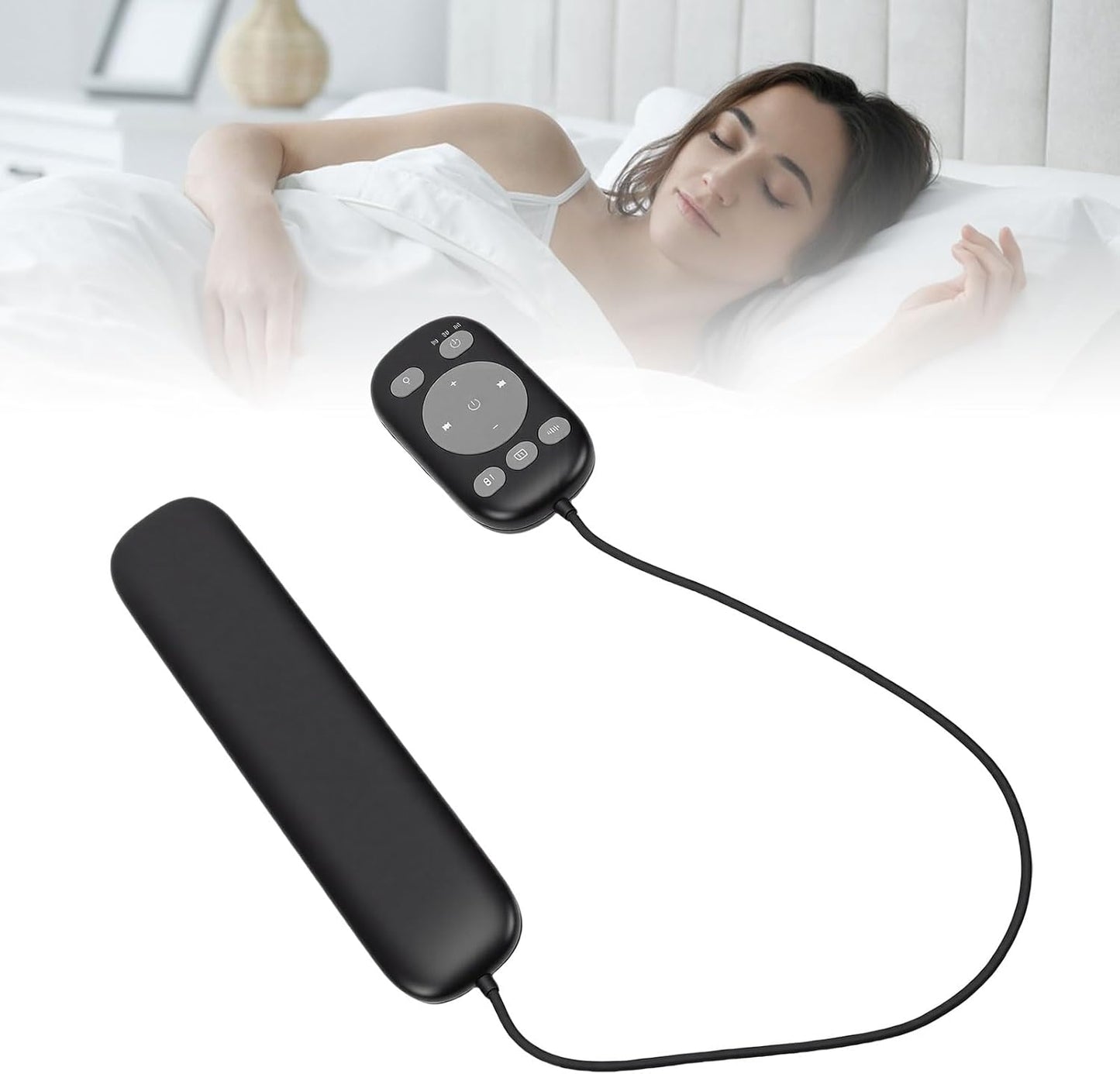5.4 36, 24-Hour Zopsc Pillow Speaker, Bluetooth White Noise Machine with Glow in Dark Remote Control, Battery