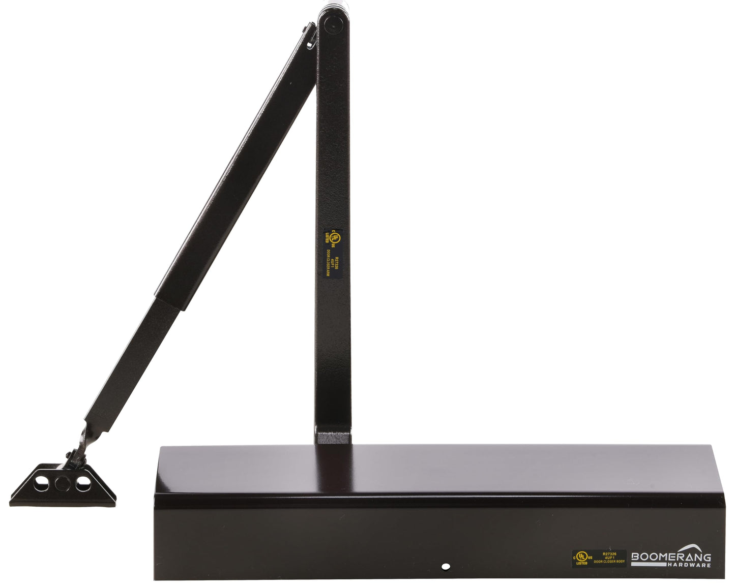 Boomerang Heavy Duty Designer Automatic Commercial Door Closer - D8016-Surface Mounted, Grade 1, Cast Aluminum, UL 3 Hour Fire Rated & ADA for high Traffic doorways, Dark Bronze (US10B)